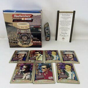 Nascar Richard Petty Fan Lot 7 Metal Cards Knife and Stein